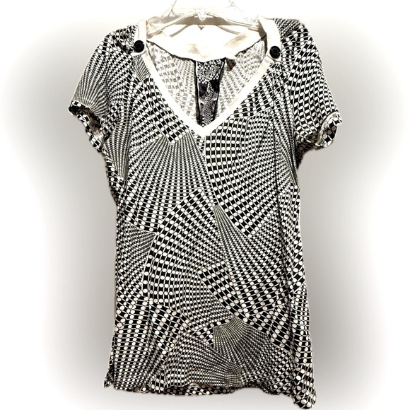 L.A.M.B. Tops - LAMB L.A.M.B fall 2008 vintage graphic optical illusion  L